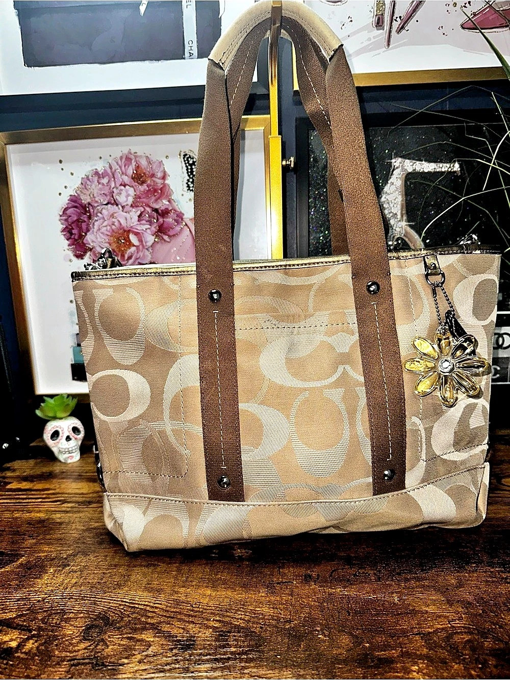 Coach Kyra Signature Tote (Style F19674)